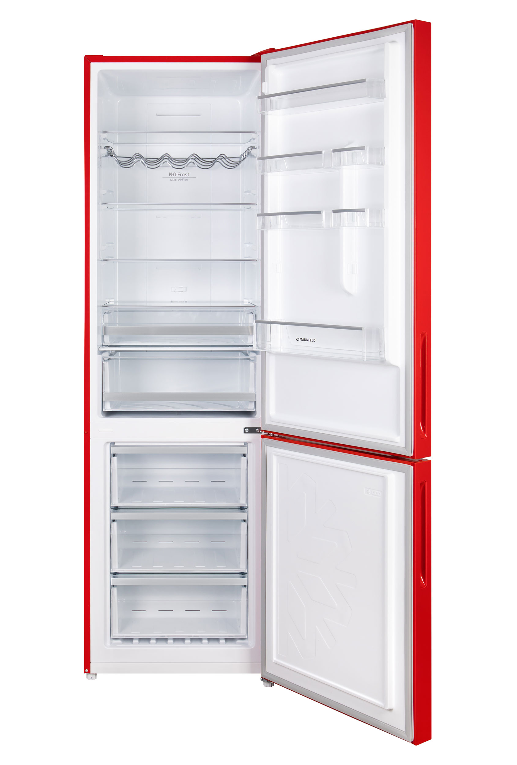 Двухкамерный холодильник MAUNFELD MFF200NFR — купить в интернет-магазине Премьер Техно — Фото 2