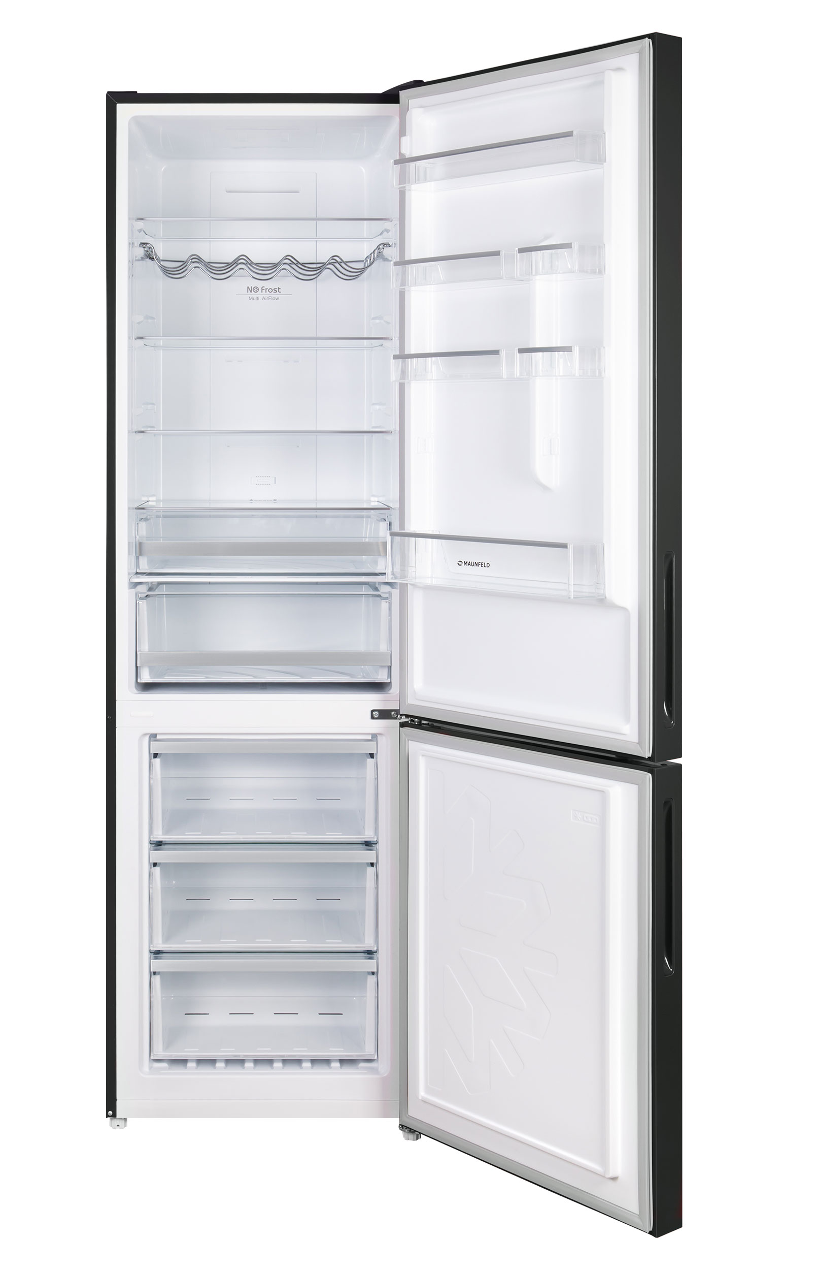 Двухкамерный холодильник MAUNFELD MFF200NFB — купить в интернет-магазине Премьер Техно — Фото 2