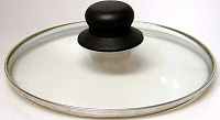 BAUMALU 383713 Крышка стеклянная, диаметр 20, с краями из нержавейки и рукояткой из бакелита