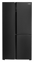 Холодильник SIDE-BY-SIDE Hyundai CS5073FV Черная сталь