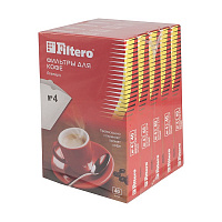 FILTERO Комплект фильтров д/кофе (5), №4/200шт, бел