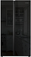 Холодильник SIDE-BY-SIDE Hyundai CS6503FV Черное стекло